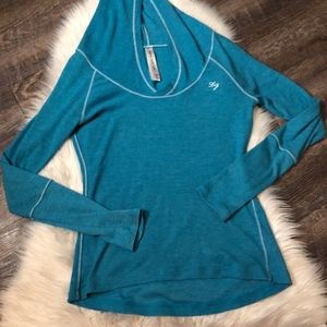 Lorna Jane Life Blue Hooded Longsleeve Shirt